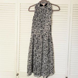Banana Republic Factory B&W Floral Dress